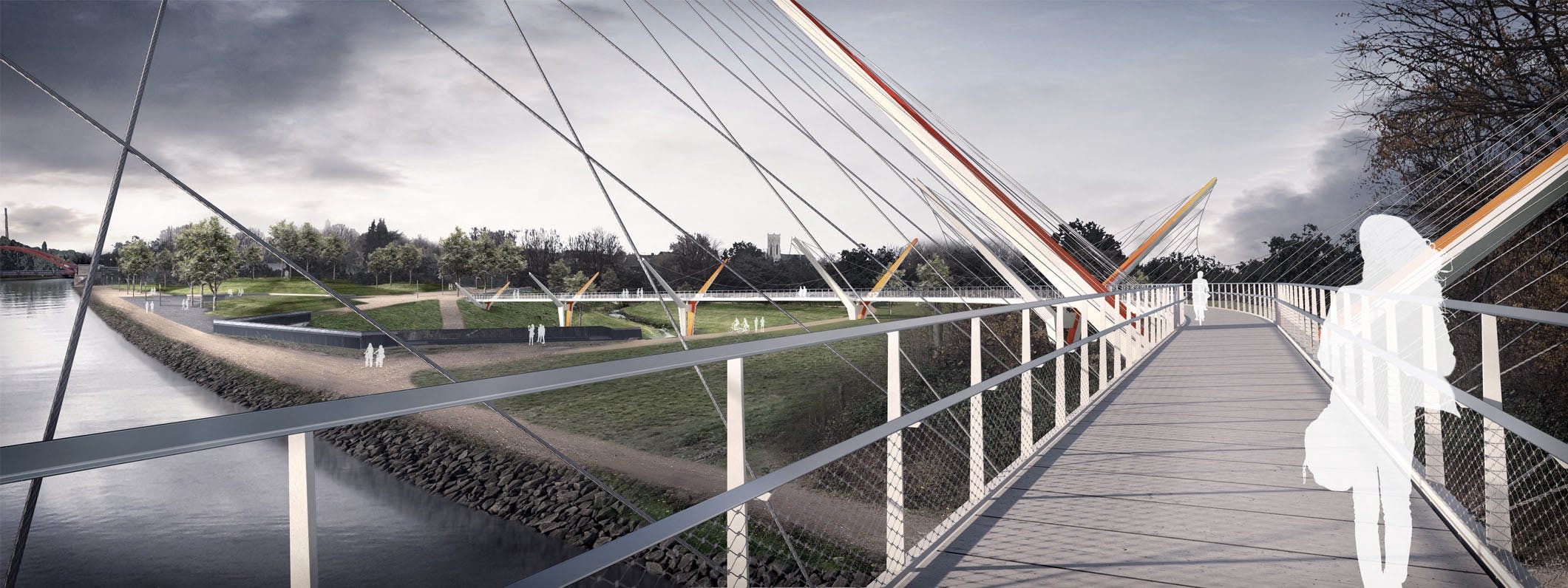 Ein 2 Preis Sprung Uber Die Emscher Bruckenbauw Competitionline