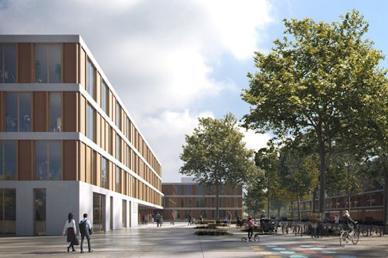 Neubau Berufsschulzentrum Konstanz mit Pausenhof