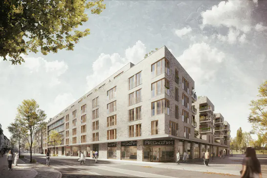 Urbane Mischung von Wohnen und Gewerbe für Düsseldorf-Oberbilk