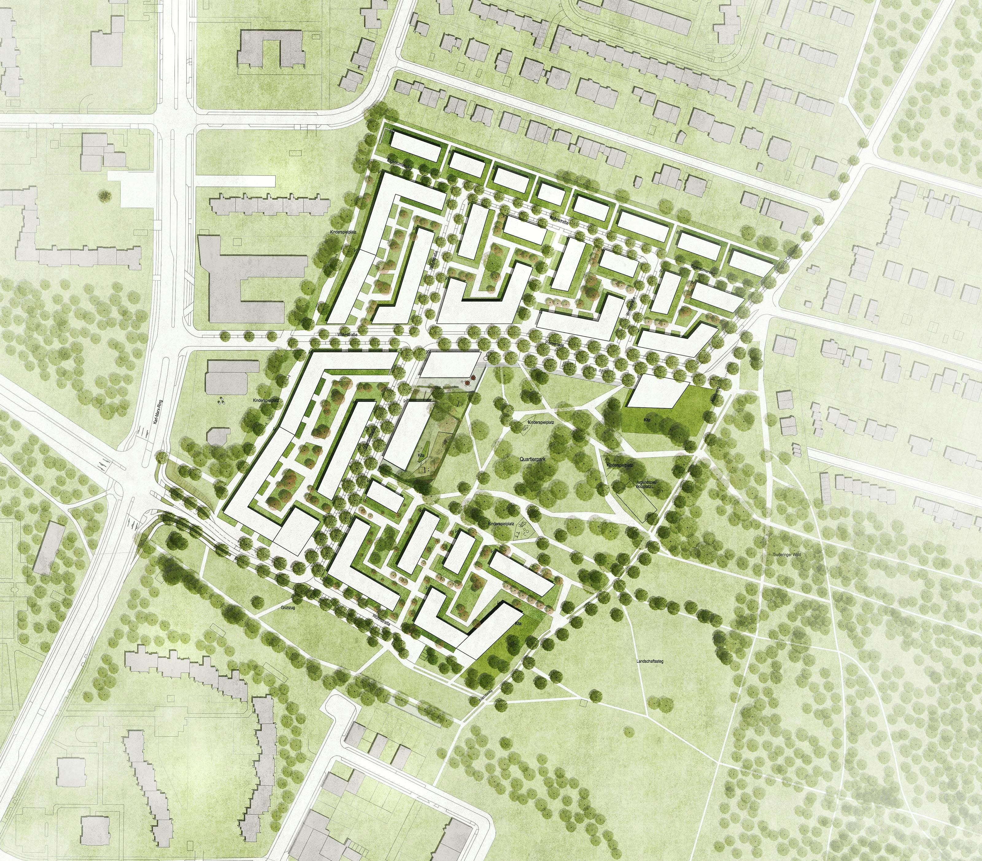 1 Rang Nach Uberarbeitung Neubau Eines Wohnquartie Competitionline