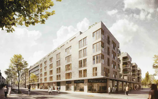 Urbane Mischung von Wohnen und Gewerbe für Düsseldorf-Oberbilk